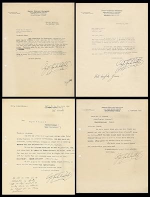 4 masch. Briefe, davon3 auf Briefpapier des Detroit Symphony Orchestra, mit eigenhd. Unterschrift...