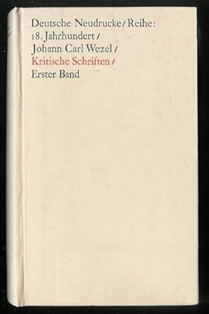 Kritische Schriften. Im Faksimiledruck hrsg. mit e. Nachwort und Anmerkungen von Albert R. Schmit...