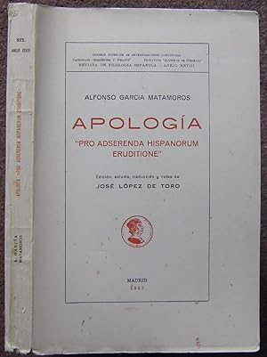 APOLOGIA "PRO ADSERENDA HISPANORUM ERUDITIONE".