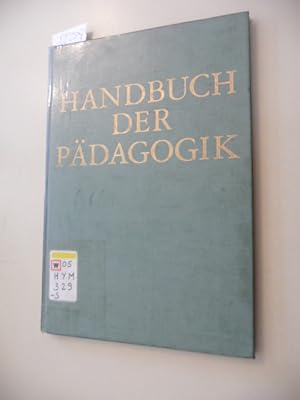 Handbuch der Pädagogik : Namenverzeichnis und Sachverzeichnis zu Band I-V. Ergänzungsband