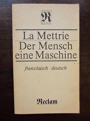 Bild des Verkufers fr Der Mensch eine Maschine zum Verkauf von Rudi Euchler Buchhandlung & Antiquariat