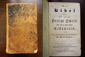 Die Bibel oder Die ganze heilige Schrift des alten Testaments, nach der deutschen Übersetzung D. ...