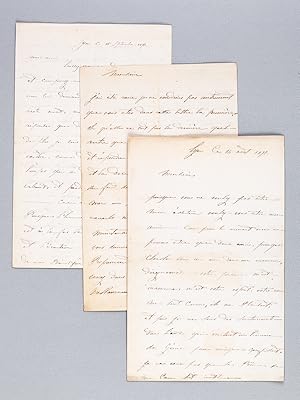 Mystérieuse correspondance d'une jeune femme exaltée avec l'éditeur Edouard Dentu [ 3 Lettres man...