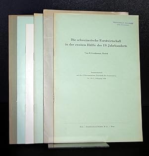 Konvolut aus 6 Heften von Heinrich Großmann (Thema: Schweizer Wald): Heft 1: Der Einfluß der ökon...