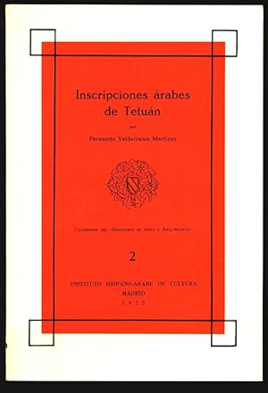 Imagen del vendedor de Inscripciones arabes de Tetuan. a la venta por Antiquariat Bookfarm