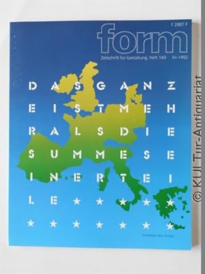 Form. Zeitschrift für Gestaltung. Heft 140-IV-1992.
