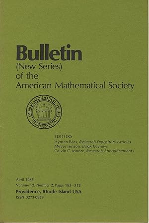 Imagen del vendedor de Bulletin (New Series) of the Mathematical Society Volume 12, Number 2 a la venta por Sylvain Par