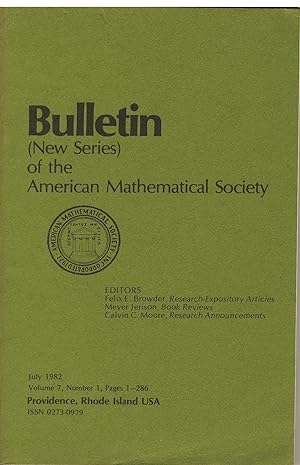 Imagen del vendedor de Bulletin (New Series) of the Mathematical Society Volume 7, Number 1 a la venta por Sylvain Par