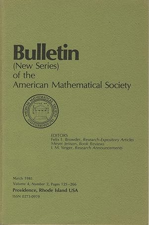 Imagen del vendedor de Bulletin (New Series) of the Mathematical Society Volume 4, Number 2 a la venta por Sylvain Par