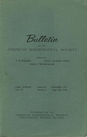 Imagen del vendedor de Bulletin of the Mathematical Society Volume 83, Number 6 a la venta por Sylvain Par