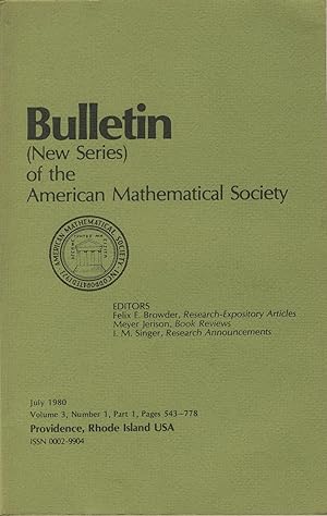 Imagen del vendedor de Bulletin (New Series) of the Mathematical Society Volume 3, Number 1, part 1 a la venta por Sylvain Par