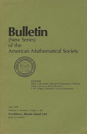 Imagen del vendedor de Bulletin (New Series) of the Mathematical Society Volume 5, Number 1 a la venta por Sylvain Par