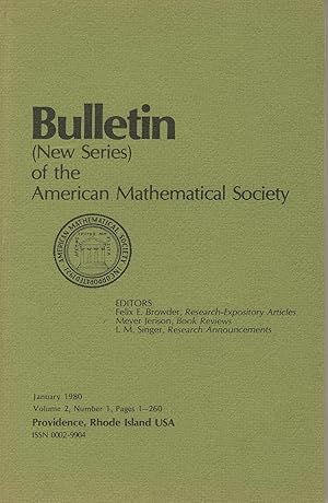 Imagen del vendedor de Bulletin (New Series) of the Mathematical Society Volume 2, Number 1 a la venta por Sylvain Par