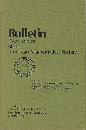 Imagen del vendedor de Bulletin (New Series) of the Mathematical Society Volume 5, Number 2 a la venta por Sylvain Par