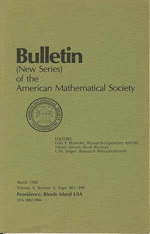 Seller image for Bulletin (New Series) of the Mathematical Society Volume 2, Number 2 for sale by Sylvain Par