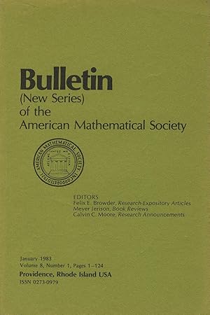 Imagen del vendedor de Bulletin (New Series) of the Mathematical Society Volume 8, Number 1 a la venta por Sylvain Par