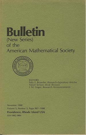 Imagen del vendedor de Bulletin (New Series) of the Mathematical Society Volume 3, Number 3 a la venta por Sylvain Par