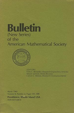Seller image for Bulletin (New Series) of the Mathematical Society Volume 8, Number 2 for sale by Sylvain Par