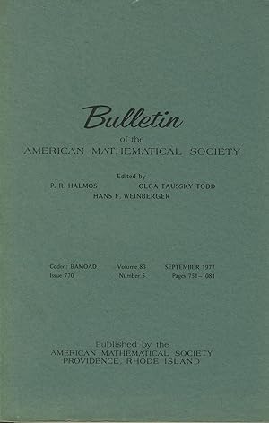 Imagen del vendedor de Bulletin of the Mathematical Society Volume 83, Number 5 a la venta por Sylvain Par
