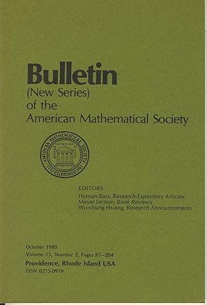 Imagen del vendedor de Bulletin (New Series) of the Mathematical Society Volume 13, Number 2 a la venta por Sylvain Par