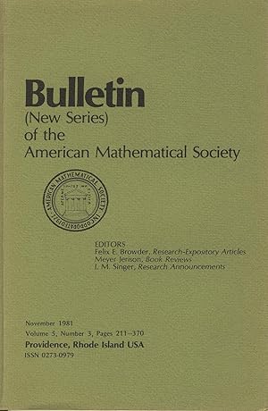 Imagen del vendedor de Bulletin (New Series) of the Mathematical Society Volume 5, Number 3 a la venta por Sylvain Par