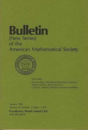 Imagen del vendedor de Bulletin (New Series) of the Mathematical Society Volume 12, Number 1 a la venta por Sylvain Par