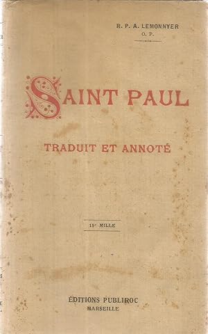 Image du vendeur pour Saint Paul - traduit et anno mis en vente par Joie de Livre