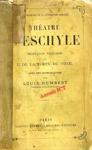 Image du vendeur pour THEATRE D'ESCHYLE mis en vente par Le-Livre