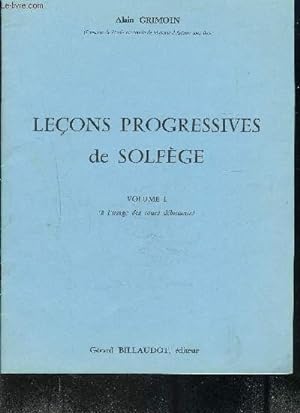 Seller image for LECONS PROGRESSIVES DE SOLFEGES VOL 1 : MR-1322-B for sale by Le-Livre