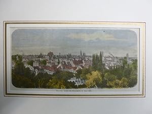 orig. kol. Holzstich Ansicht von Braunschweig im Jahre 1861