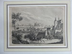 orig. Holzstich Krakau Krakow Polen ( Nr. 3770 )