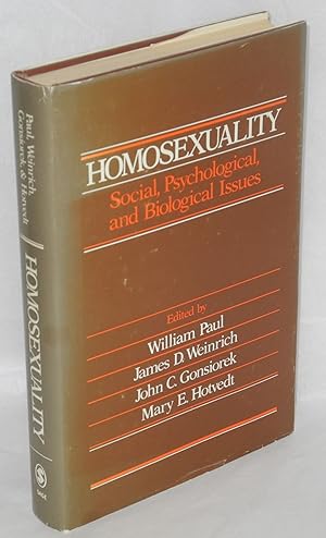 Bild des Verkufers fr Homosexuality; social, psychological and biological issues zum Verkauf von Bolerium Books Inc.