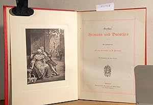 Goethes Hermann und Dorothea - Mit Illustrationen von W.von Kaulbach und L.Hofmann - Mit Ornament...
