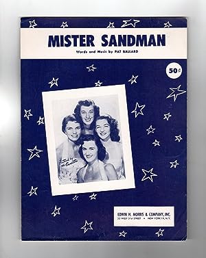 Mister Sandman (Mr. Sandman) - Vintage 1954 Sheet Music. The Chordettes Cover. Pat Ballard Words ...