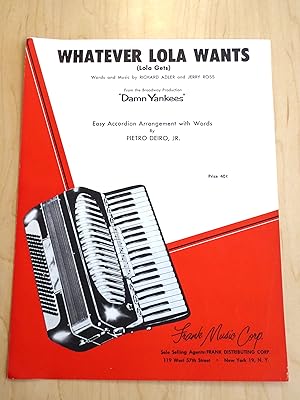 Whatever Lola Wants (Lola Gets) - Easy Accordion Arrangement by Pietro Deiro