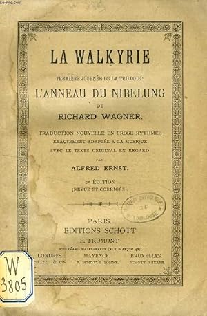 Seller image for LA WALKYRIE (L'ANNEAU DU NIBELUNG, 1re JOURNEE) for sale by Le-Livre