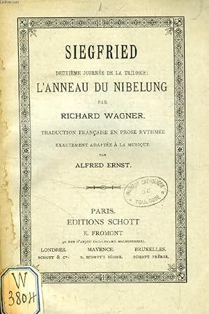 Seller image for SIEGFRIED (L'ANNEAU DU NIBELUNG, 2e JOURNEE) for sale by Le-Livre