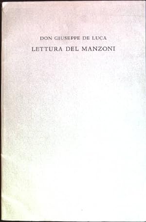 Bild des Verkufers fr Lettura del Manzoni zum Verkauf von books4less (Versandantiquariat Petra Gros GmbH & Co. KG)