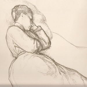 Schlafende Frau", um 1920.