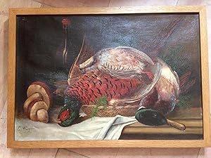 Image du vendeur pour Nature Morte. Tableau Ancien Peint  l'huile. mis en vente par Rossignol