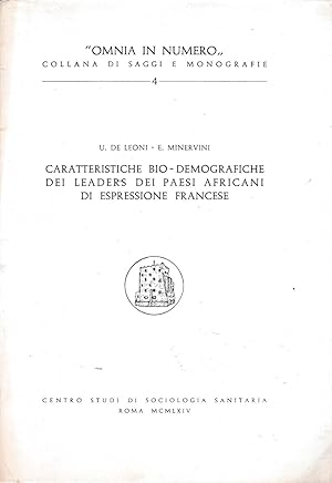 Carratteristiche bio-demografiche dei leaders dei paesi africani di espressione francese