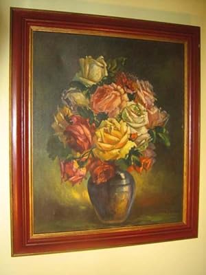 Original-Ölgemälde: "Rosenbouquet"