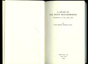 Imagen del vendedor de A Study of The Newe Metamorphosis; Written by J. M. Gent, 1600 a la venta por Little Stour Books PBFA Member