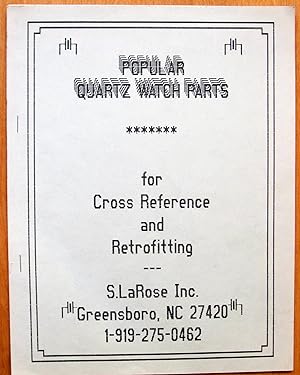 Popular Quartz Watch Parts. for Cross Reference and Retrofitting