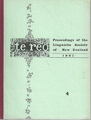 Te Reo. Vol. 4, 1961. Proceedings of the Linguistic Society of New Zealand.