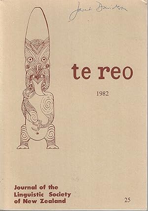 Te Reo. Vol. 25, 1982. Journal of the Linguistic Society of New Zealand.