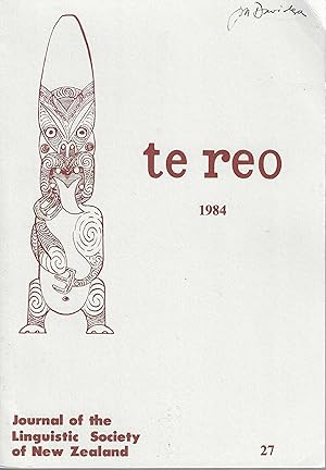 Te Reo. Vol. 27, 1984. Journal of the Linguistic Society of New Zealand.