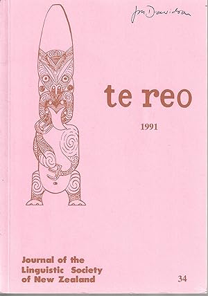 Te Reo. Vol. 34, 1991. Journal of the Linguistic Society of New Zealand.