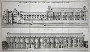 "Das ChurFürstliche Bayrische Palatium zu München wie solches gegen Mitternacht an zusechen." - D...