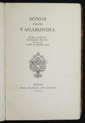 Imagen del vendedor de Songs from Vagabondia; Bliss Carman, Richard Hovey; Designs by Tom B. Meteyard a la venta por Classic Books and Ephemera, IOBA